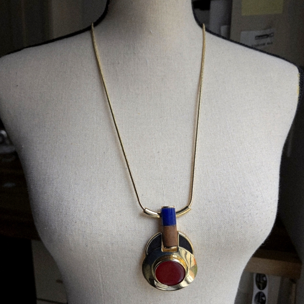 NWT Chico Zoey Collection Gold Tone Convertible Geometric Necklace